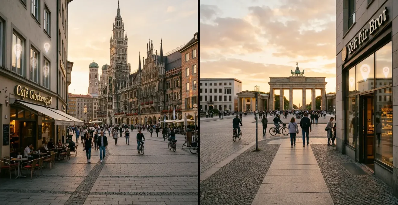 Lokale Geschäfte in München und Berlin mit digitaler Google Maps Präsenz