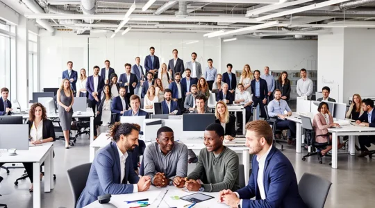 Marketing-Team beim strategischen Planungsmeeting für Wachstumsphase