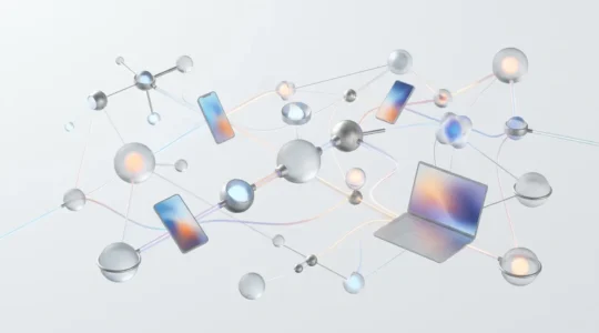 Strategische Remarketing-Darstellung mit mehreren vernetzten Touchpoints und personalisierten Nachrichten