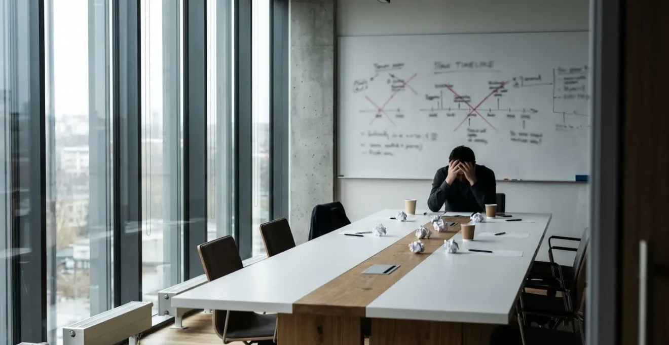 Visualisierung gescheiterter Marketingpläne im ersten Quartal mit abstrakten Diagrammen